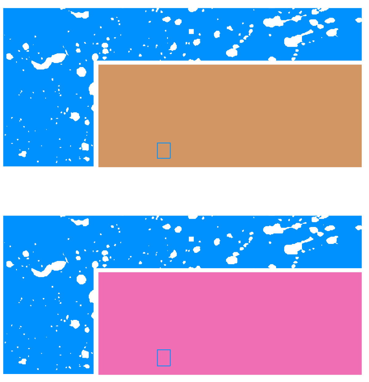 three different colored squares with a white and pink border clip art png transparent Colorful Square Clipart: Three Distinct Squares with White and Pink Borders