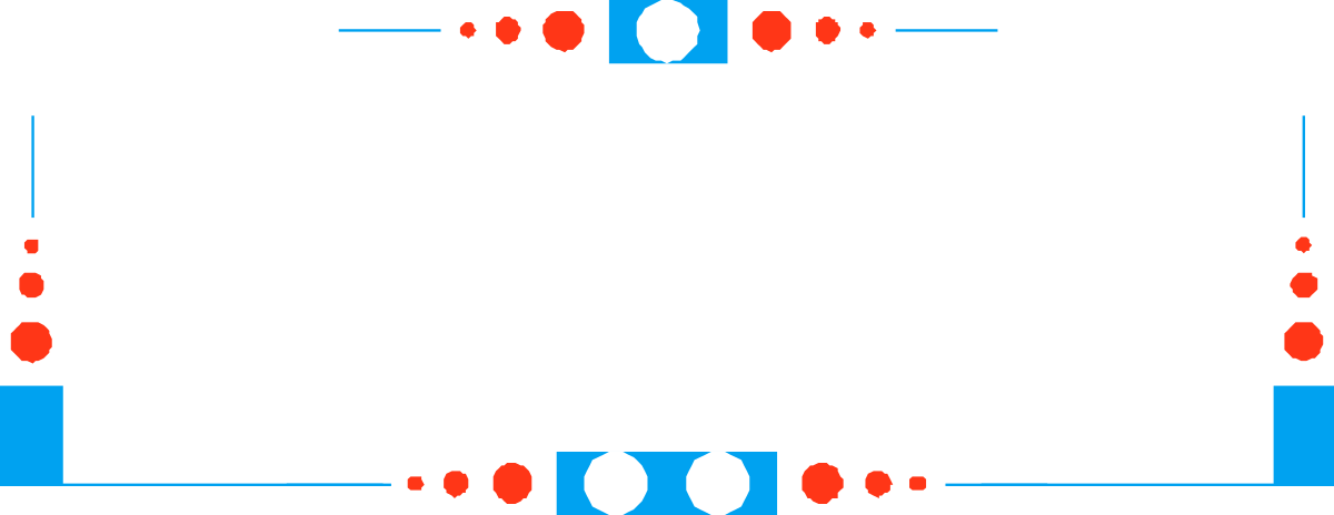 Football Field Diagram with Red and Blue Lines Clipart