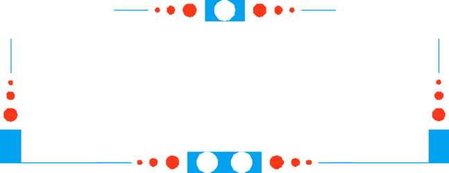 Football Field Diagram with Red and Blue Lines Clipart