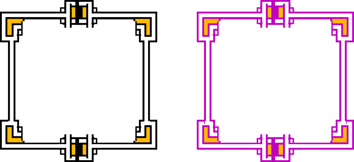 Borders Clipart: Pixel Art Square and Rectangle Design for Creative Projects