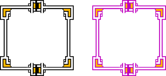 Borders Clipart: Pixel Art Square and Rectangle Design for Creative Projects