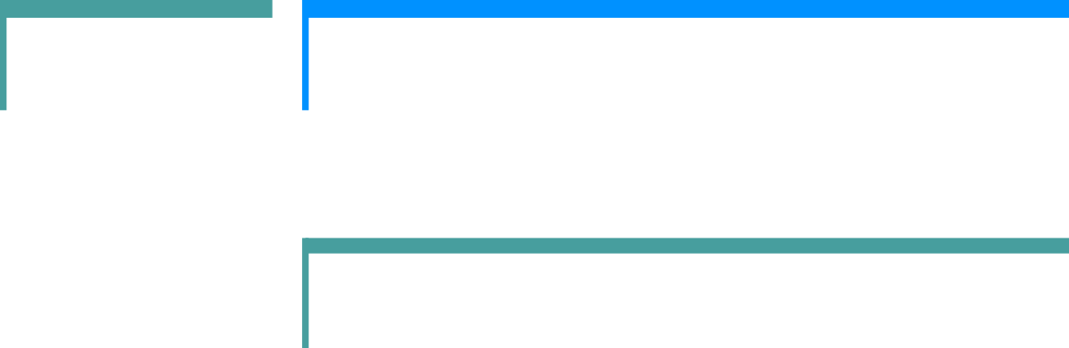 Blue and White Square with Black Background - Stylish Borders and Bars Clipart