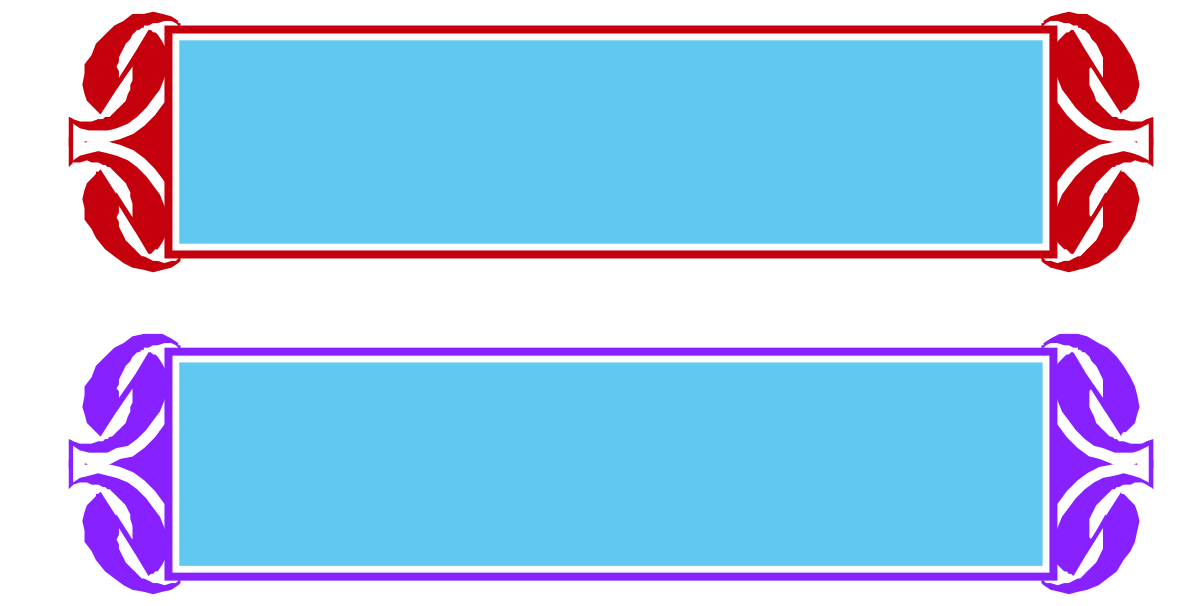 Three Colorful Ribbons Clipart - Red, Blue, and Purple Banners