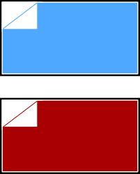 Red and Blue Rectangle Clipart with Borders - Versatile Graphic Design Element