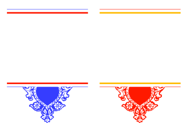 Colorful Border Lines on White Background Clipart