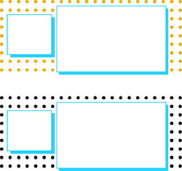 Yellow Dots Frame Set - Four Unique Decorative Borders Clipart
