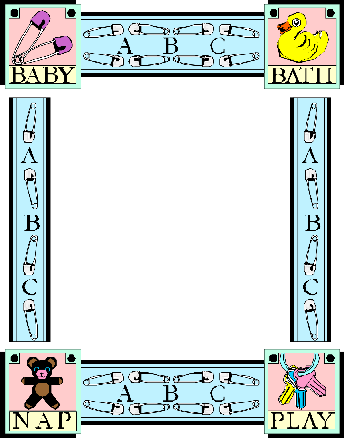 Borders with Baby Birds: Charming Clipart for Your Creative Projects