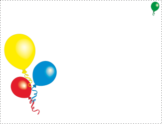 Balloons Borders for Holiday Celebrations - Festive Clipart Design