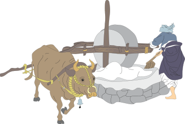 Man Walking Next to Cow Clipart - Charming Rural Scene