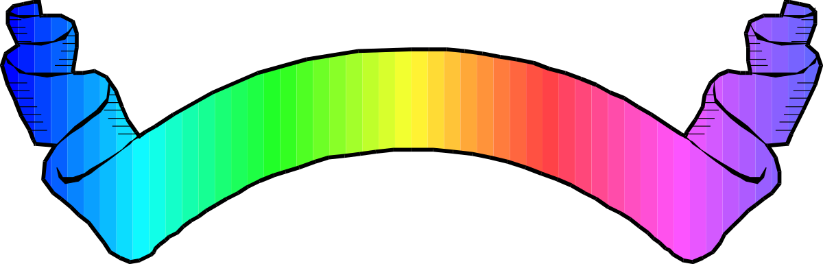 Vibrant Rainbow Borders and Bars Clipart Against Black Background