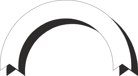 White Horseshoe Clipart on Black Background for Decorative Borders and Banners
