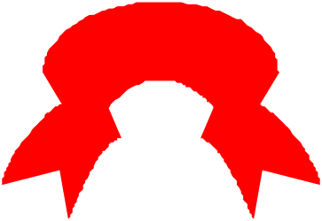 Silhouette of a Man with Red Hair - Captivating Clipart for Creative Projects