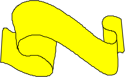 Yellow Map Outline Clipart for Creative Projects