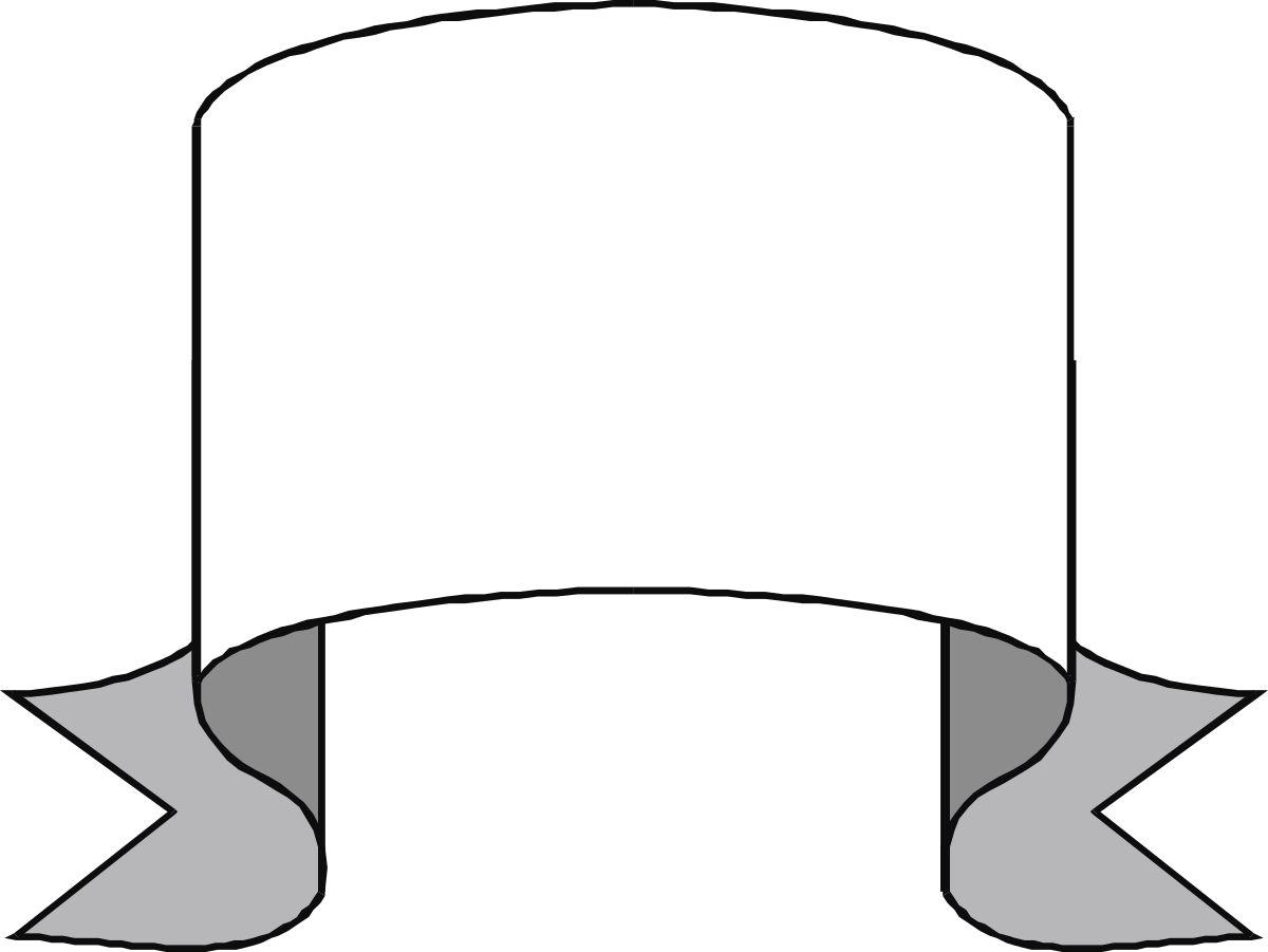 White Ribbon on Black Background Clipart - Elegant & Versatile