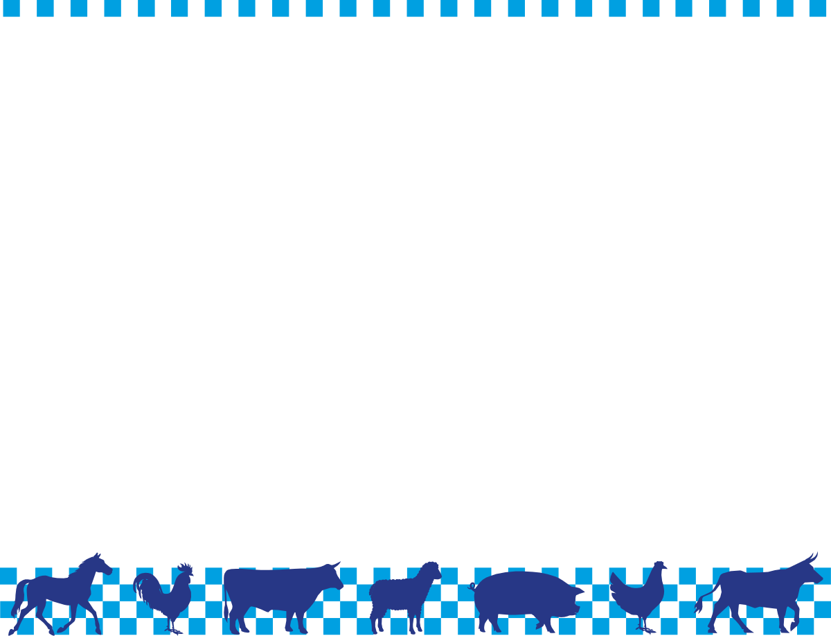 Blue and White Checkered Border Clipart with Black Edging