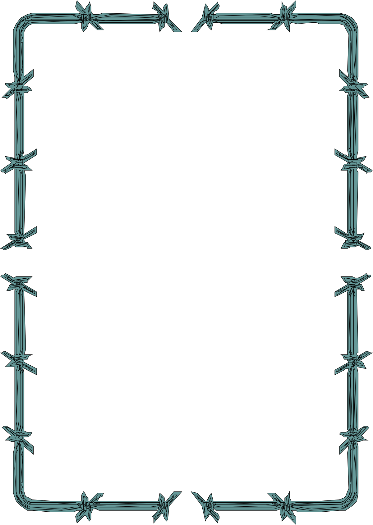 Square Frame with Arrows - Versatile Borders and Barbwire Clipart