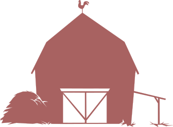 Barn with Bird on Roof - Charming Clipart for Your Projects