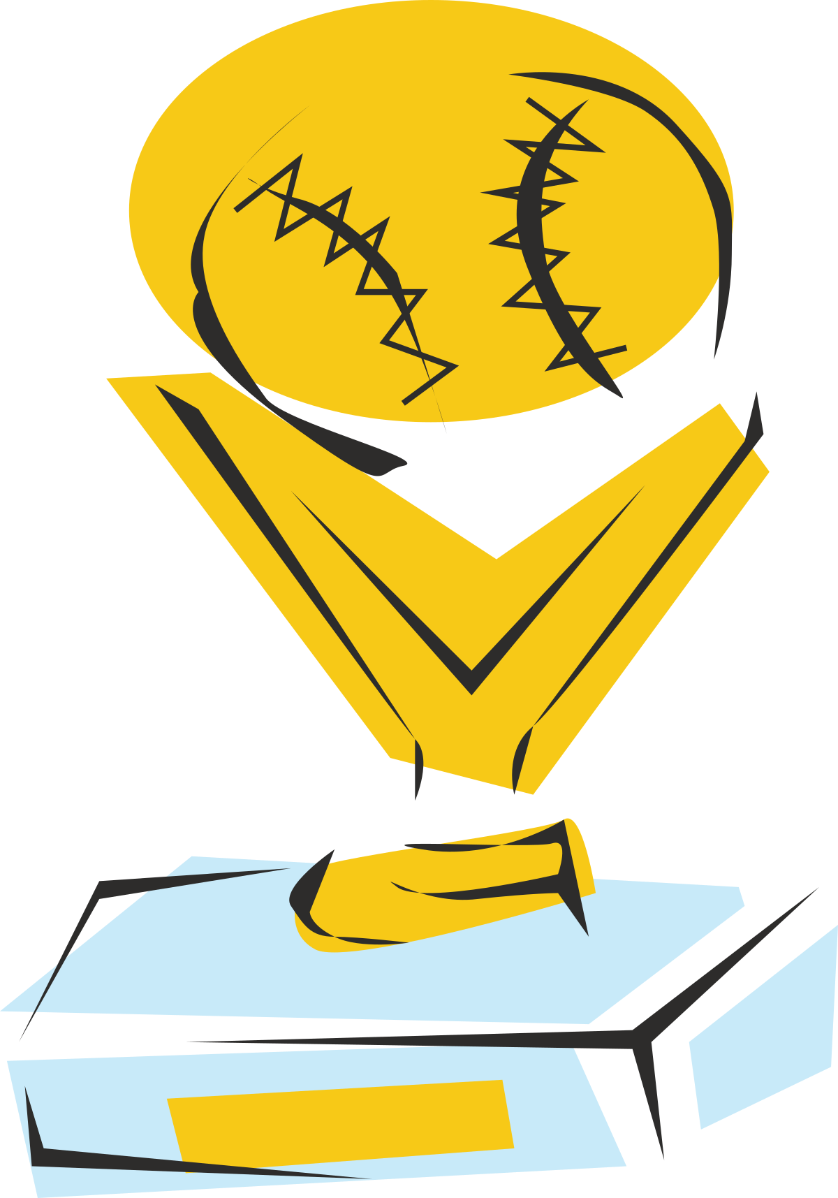 a yellow trophy with a black and white background clip art png transparent Yellow Trophy Clipart on Black and White Background
