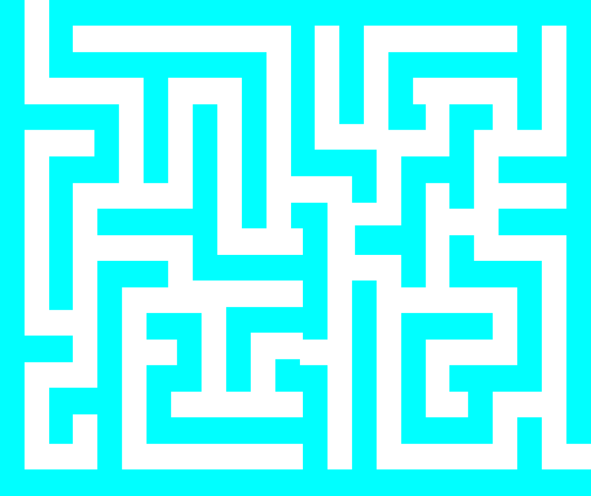 Square Maze Clipart - Black and White Design for Creative Projects