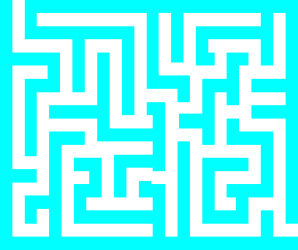 Square Maze Clipart - Black and White Design for Creative Projects