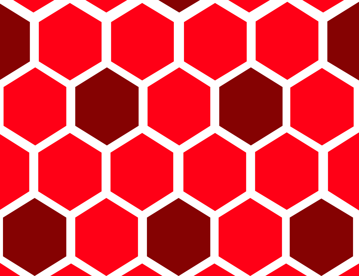 Red and White Hexagon Pattern Clipart for Creative Projects