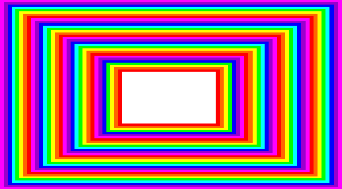 Rainbow Colored Frame Clipart - Vibrant Square Border Design