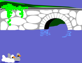 Duck Swimming in Water Clipart - Charming and Playful Aquatic Scene