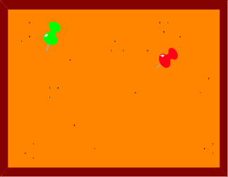 Red Square with Green Balloon - Business Clipart Design