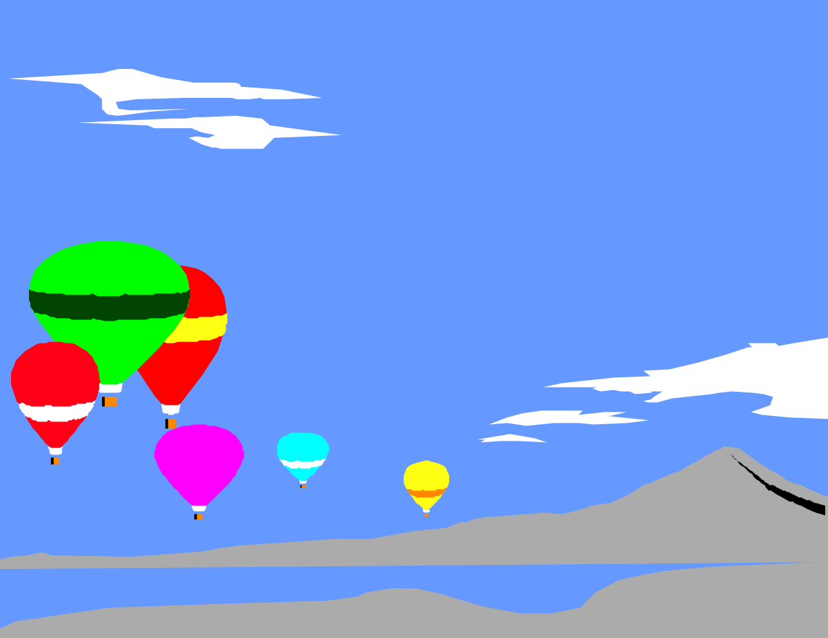 Colorful Balloons Flying in the Sky Clipart for Business Promotions