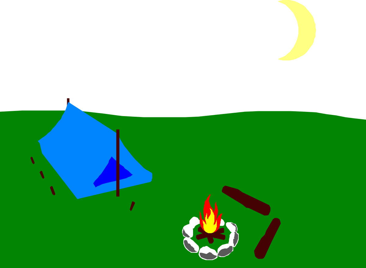 Kite Flying Fun in Green Grass - Playful Clipart for Leisure Activities
