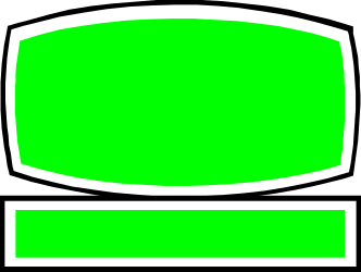 Green Television Set Clipart - Vibrant and Versatile Design