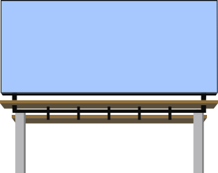 Blue Board with Whiteboard - Business Clipart for Creative Projects