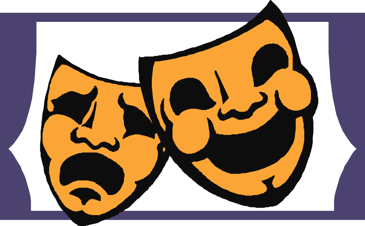 two masks with faces clip art png transparent Two Faces Masks Clipart - Vibrant Leisure Borders for Creative Projects