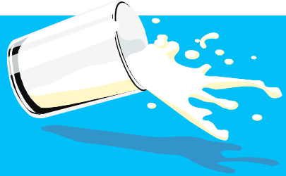 Falling Glass of Milk Clipart - Business Borders and Creative Design