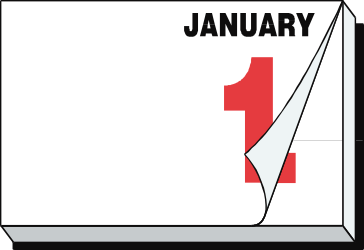 Calendar with Number 1 Clipart - Business Borders Design