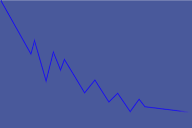 Business Graph Clipart: Downward Line Rising - Perfect for Borders and Presentations