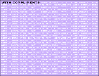 Business Borders Clipart: 'Wh Compliments' on Purple Background