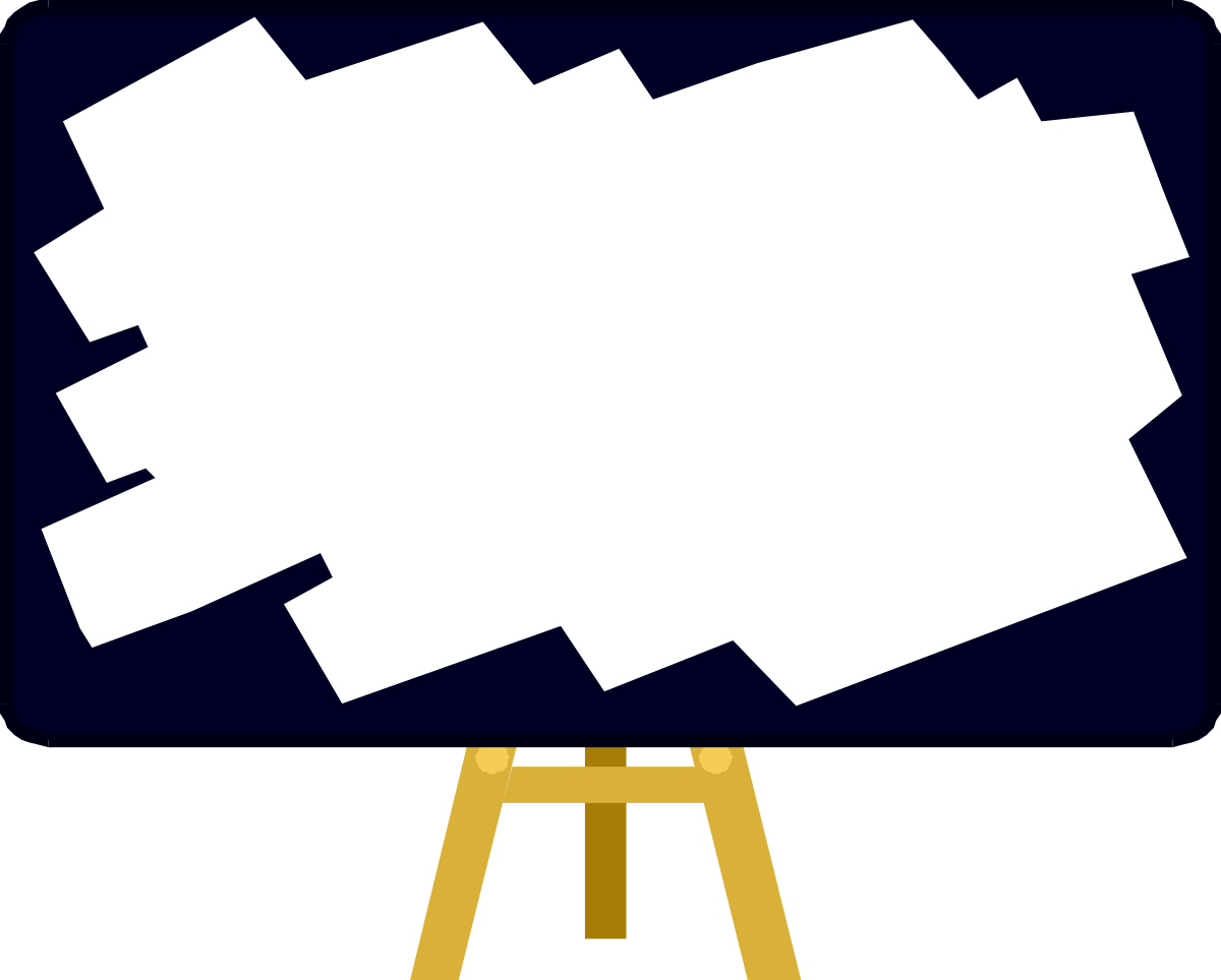 White and Blue Business Borders with Yellow Accent Clipart
