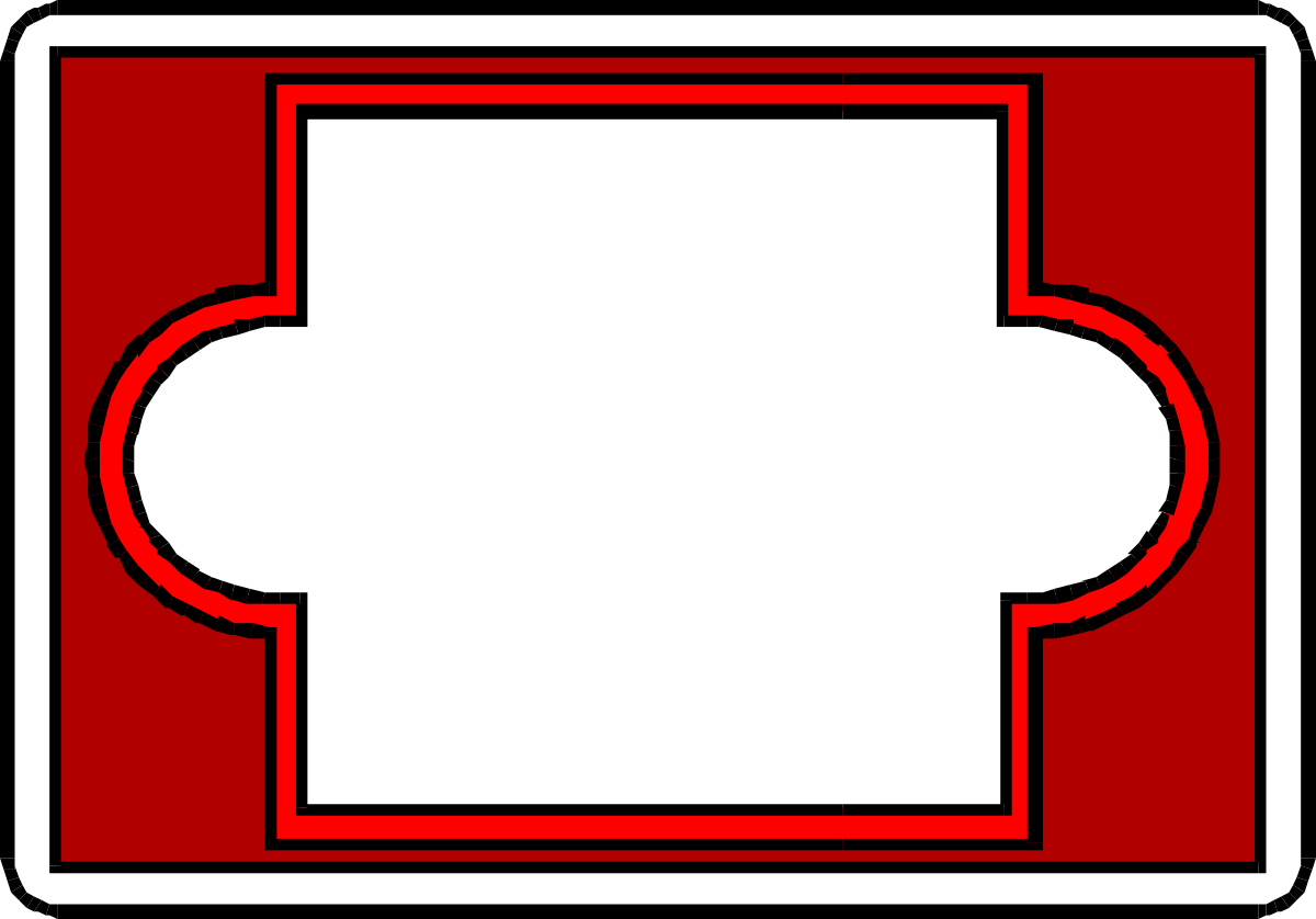 Red and White Square Clipart - Stylish Borders for Creative Designs