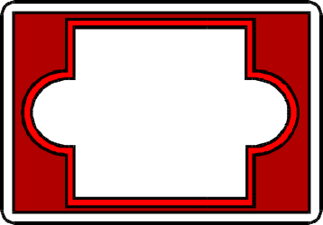 Red and White Square Clipart - Stylish Borders for Creative Designs