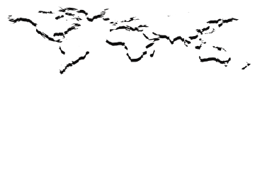 World Map with Black Background Clipart for Business Use