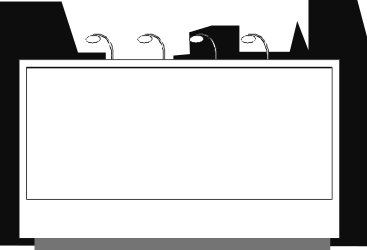 Business Borders Clipart: White Sign on Black Background