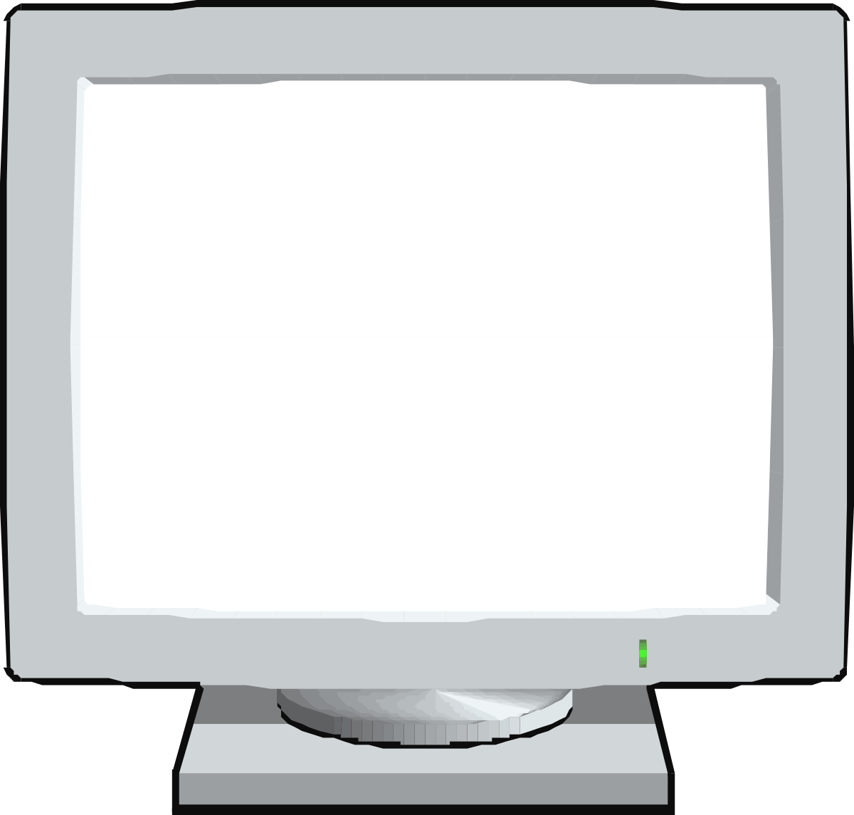 Blank Computer Monitor Clipart for Business Borders - Versatile SVG Design