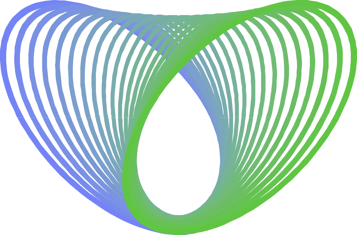 Green and Blue Decorative Ring Clipart on Black Background