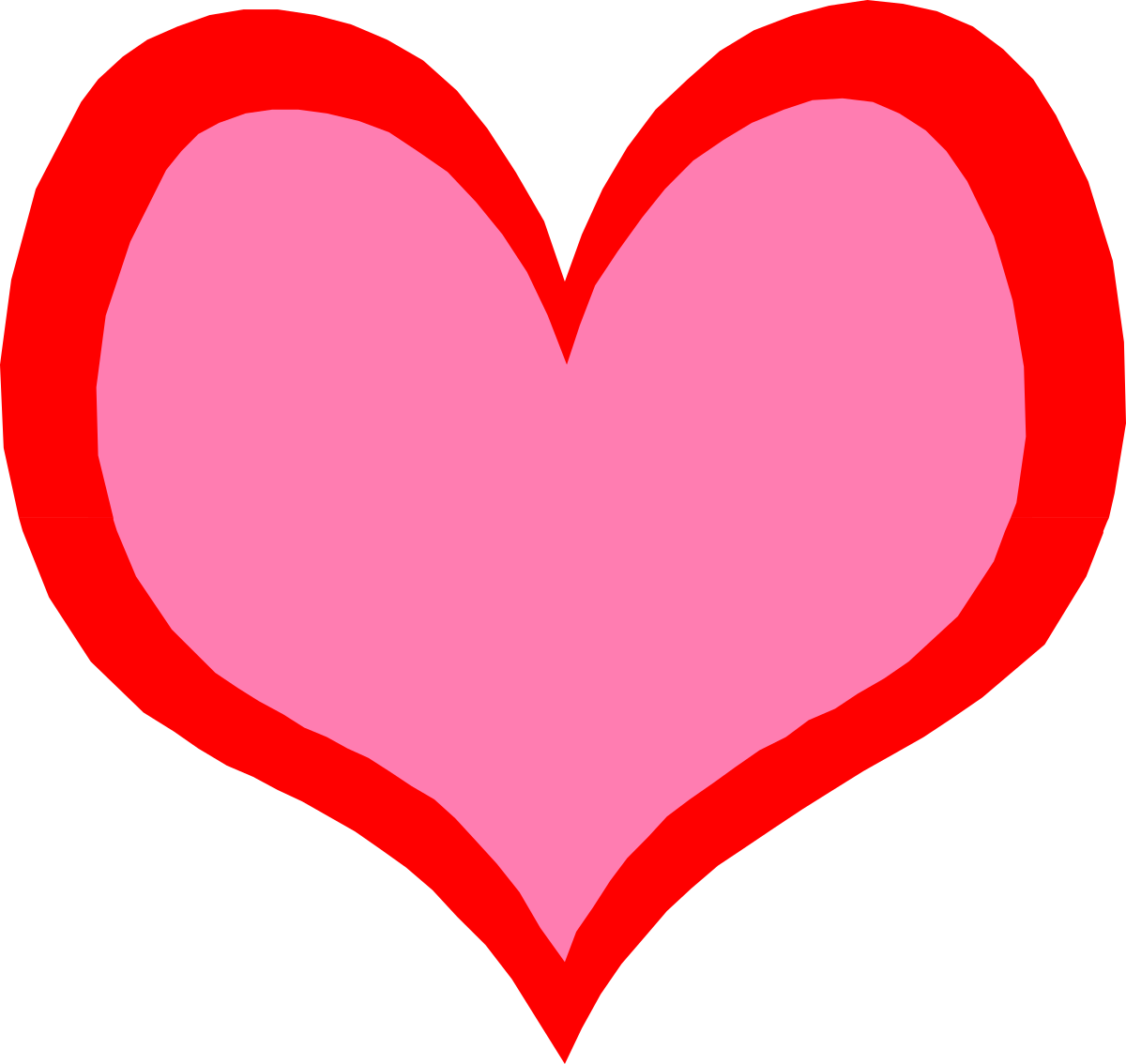 Heart with Red Outline Clipart - Perfect for Borders and Miscellaneous Designs