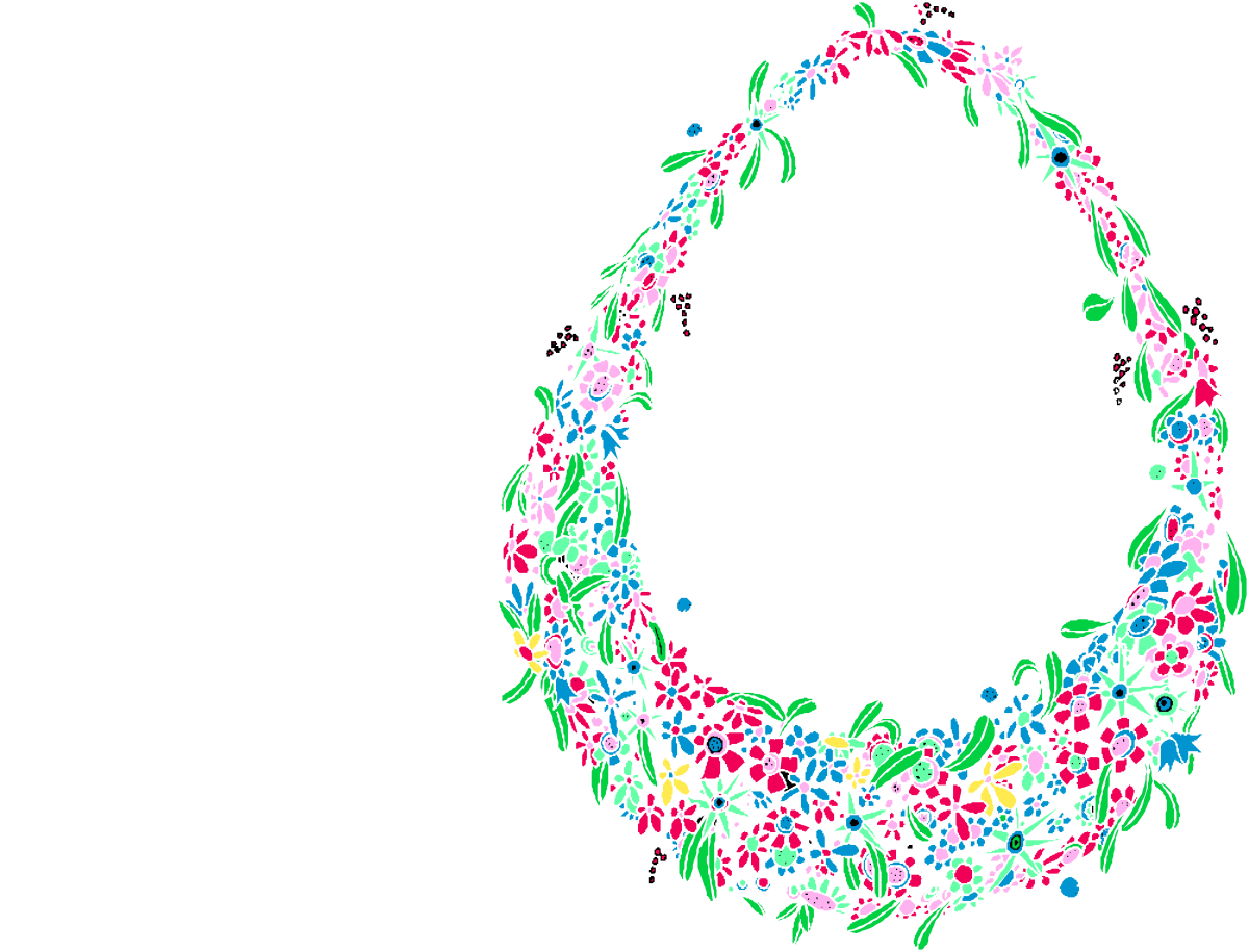 Beautiful Floral and Leaf Wreath Clipart for Creative Projects