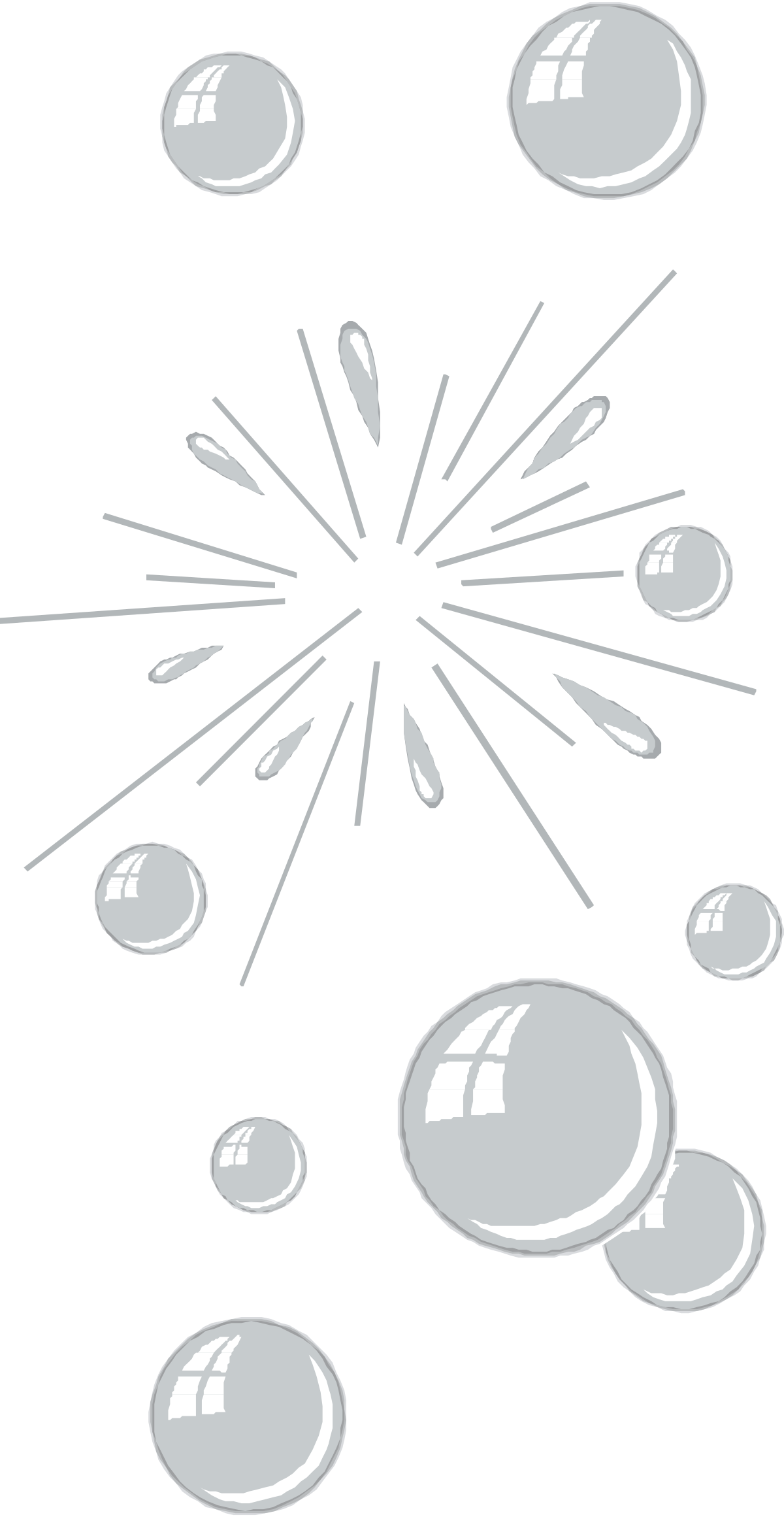 Bubbles Clipart with Black Background for Creative Designs