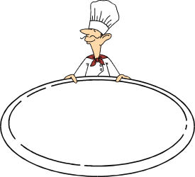 Chef with Blank Sign Clipart - Perfect for Customizable menus and Promotions