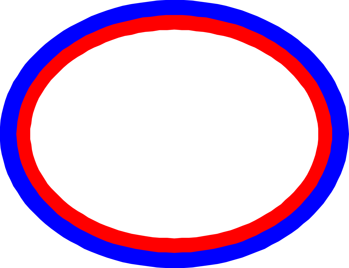 Red and Blue Circle with White Center Clipart for Creative Designs