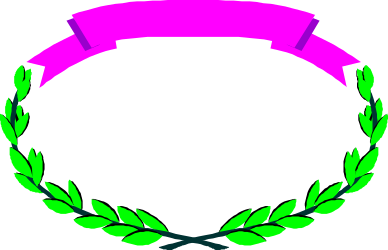 Laurel Wreath Clipart with Ribbon - Elegant Borders and Plant Designs